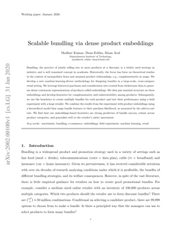 Scalable Bundling Via Dense Product Embeddings