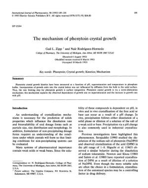 The Mechanism of Phenytoin Crystal Growth