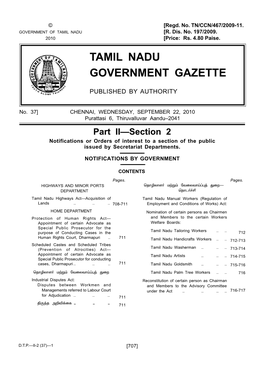 Tamil Nadu Government Gazette