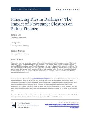 The Impact of Newspaper Closures on Public Finance