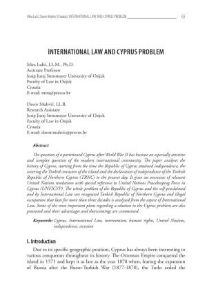 International Law and Cyprus Problem 65