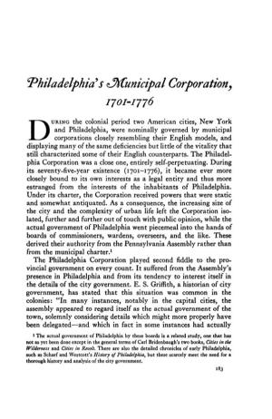 "Philadelphia*S &lt;J)(Cunicipal Corporation