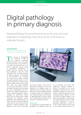 Digital Pathology in Primary Diagnosis