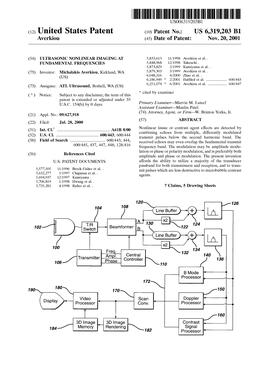 United States Patent (10) Patent N0.: US 6,319,203 B1 Averkiou (45) Date of Patent: Nov
