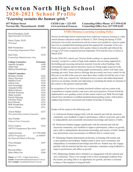 Newton North High School 2020-2021 School Profile