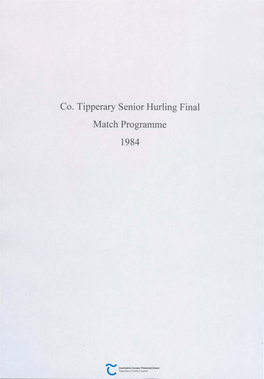 Co. Tipperary Senior Hurling Final Match Programme 1984