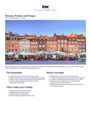 Warsaw, Krakow and Prague from £1099 Per Person // 12 Days