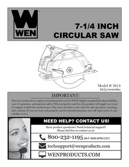 7-1/4 Inch Circular Saw