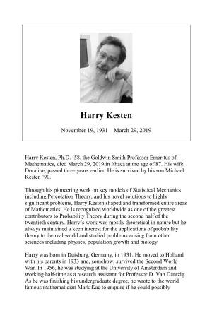Harry Kesten