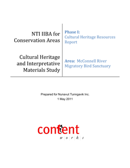 NTI IIBA for Conservation Areas Cultural Heritage and Interpretative