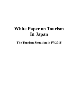 White Paper on Tourism in Japan,2016