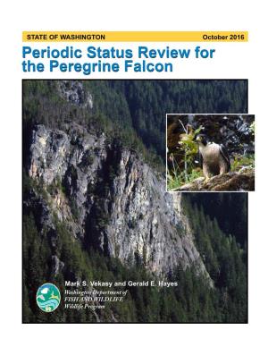 Periodic Status Review for the Peregrine Falcon