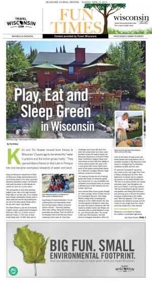 In WISCONSIN’S GREEN TOURISM