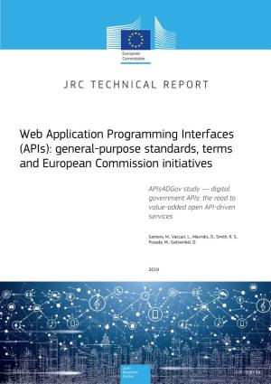 Web Application Programming Interfaces (Apis): General-Purpose Standards, Terms and European Commission Initiatives