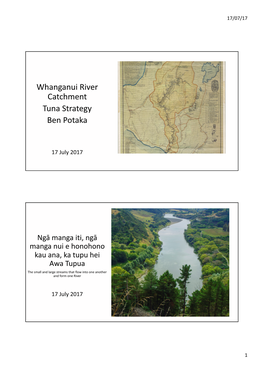Whanganui River Catchment Tuna Strategy Ben Potaka