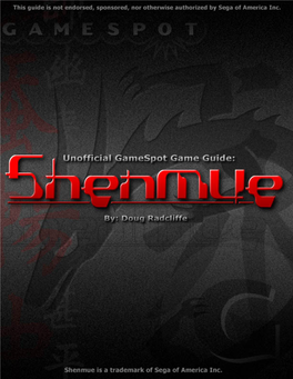 Shenmue Gamespot Guide