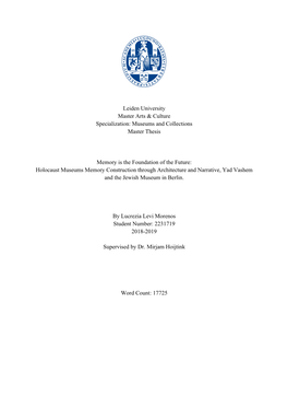 Museums and Collections Master Thesis