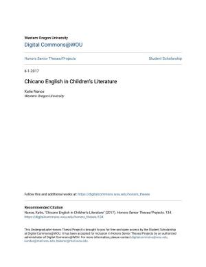 Chicano English in Children's Literature