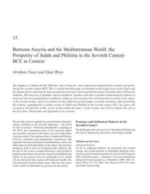 15. Between Assyria and the Mediterranean World: The