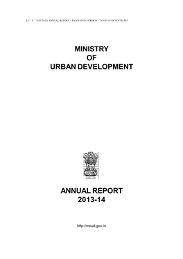 Ministry of Urban Development Annual