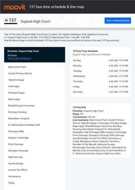 137 Bus Time Schedule & Line Route