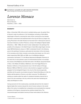Lorenzo Monaco Also Known As Piero Di Giovanni Florentine, C