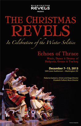 Read This Year's Christmas Revels Program Notes