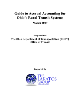 Guide to Accrual Accounting for Ohio's Rural Transit Systems