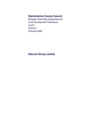 Warwickshire County Council Halcrow Group Limited