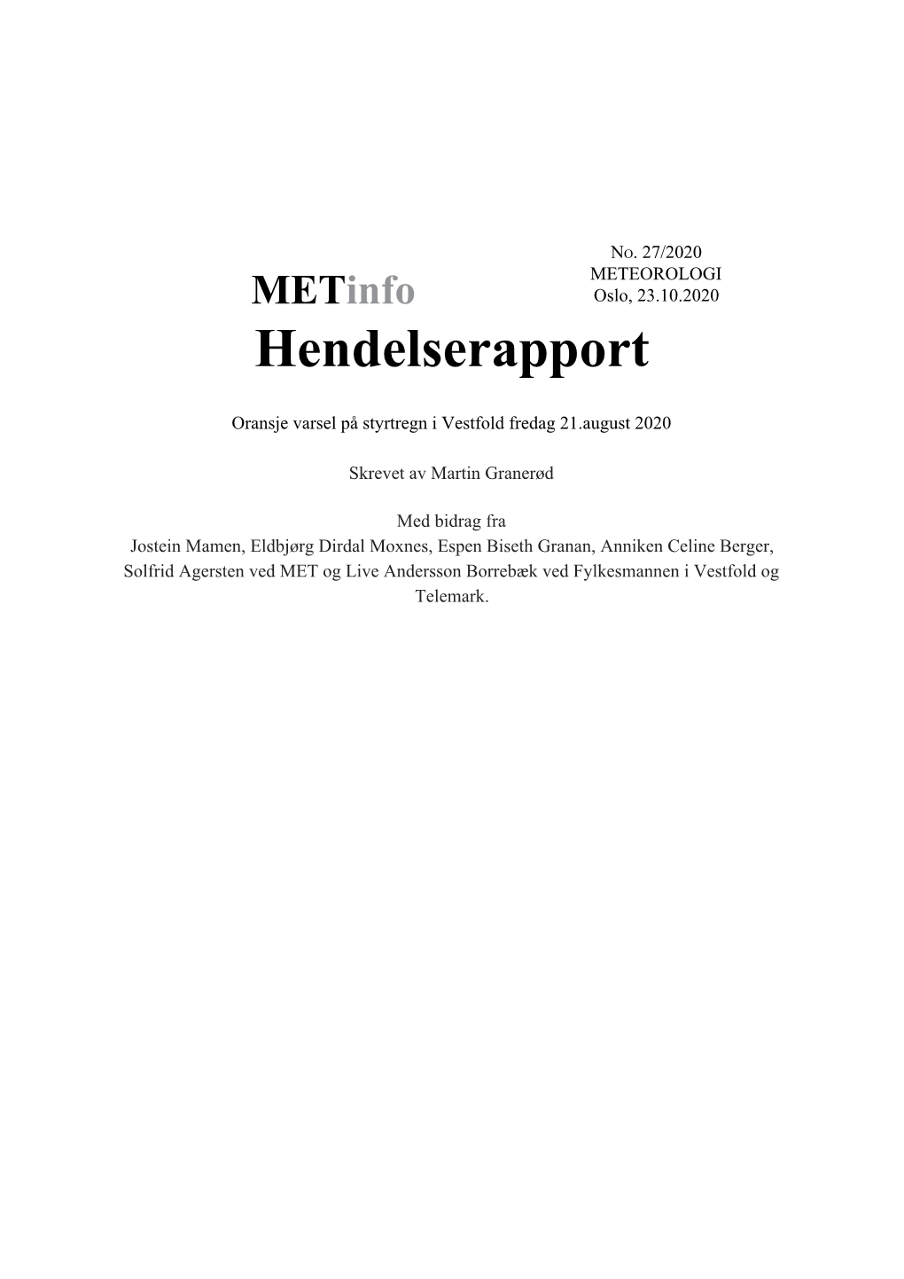 Hendelserapport