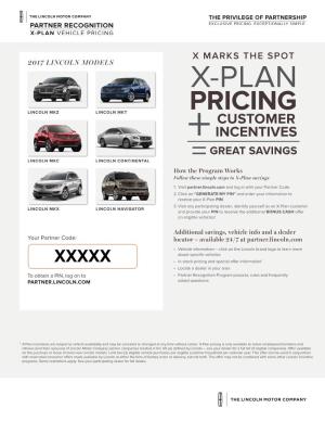 X Marks the Spot 2017 Lincoln Models X-Plan