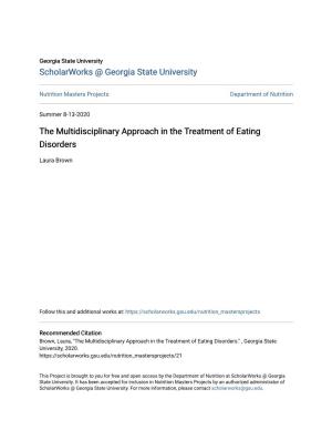 The Multidisciplinary Approach in the Treatment of Eating Disorders