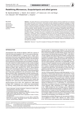 Redefining Microascus, Scopulariopsis and Allied Genera