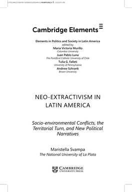 Neo-Extractivism in Latin America