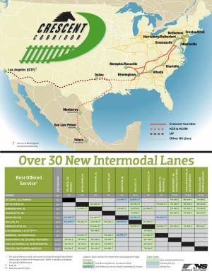 Over 30 New Intermodal Lanes