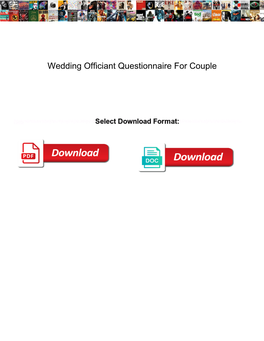 Wedding Officiant Questionnaire for Couple