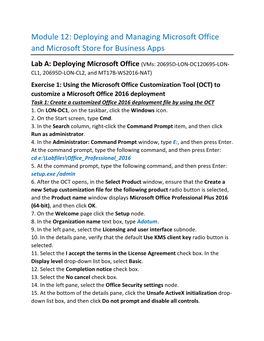 Deploying and Managing Microsoft Office and Microsoft Store for Business Apps