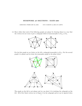 Homework #3 Solutions - Math 3260