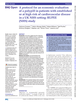 A Protocol for an Economic Evaluation of a Polypill in Patients with Established Or at High Risk of Cardiovascular Disease in a UK NHS Setting: RUPEE (NHS) Study