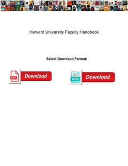 Harvard University Faculty Handbook
