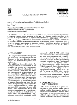 Study of the Glueball Candidate Fj(2220) at CLEO