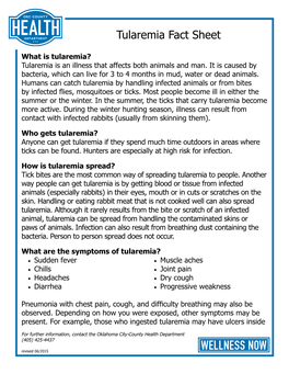 Tularemia Fact Sheet