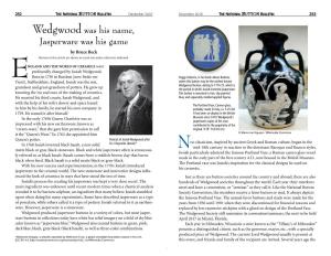 Wedgwood Was His Name, Jasperware Was His Game by Bruce Beck Buttons in This Article Are Shown at Actual Size Unless Otherwise Indicated