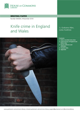 Knife Crime in England and Wales