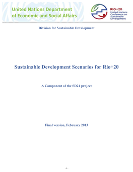 Sustainable Development Scenarios for Rio+20 United Nations
