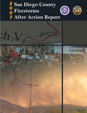 2007 San Diego County Firestorms After Action Report