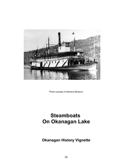 Steamboats on Okanagan Lake