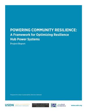 USDN Resilience Hubs Technical Power Systems