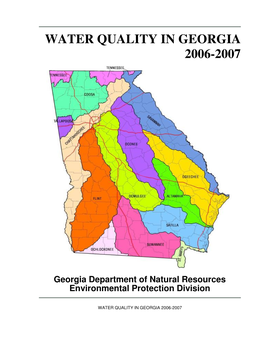 Water Quality in Georgia 2006-2007