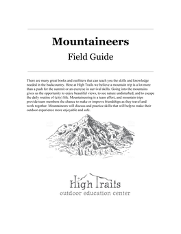 Mountaineers Field Guide